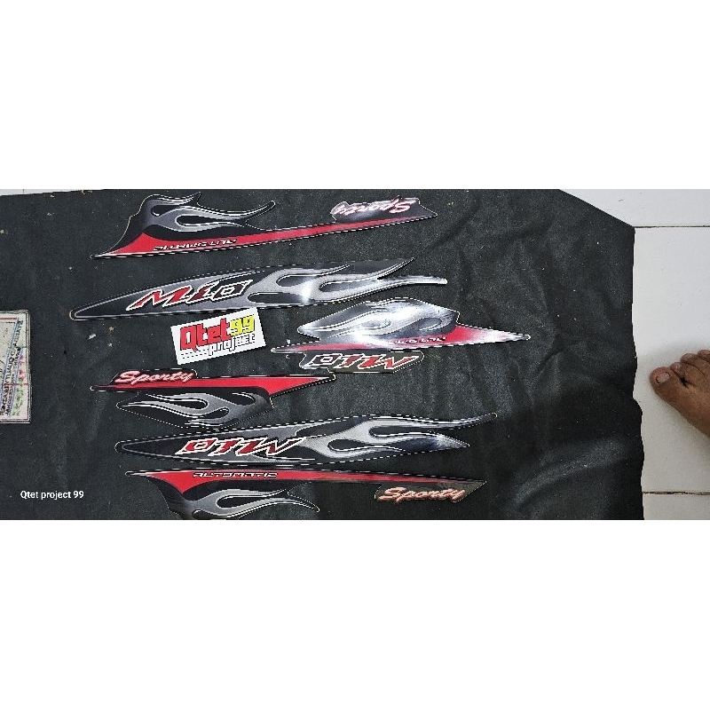 STRIPING YAMAHA MIO SPORTY ORIGINAL API HITAM LOST PACK