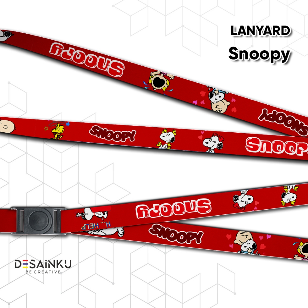 

READY STOCK LANYARD SNOOPY / SNOOPY / KARTUN SNOOPY VERSI B / TALI HP / KARET PODS