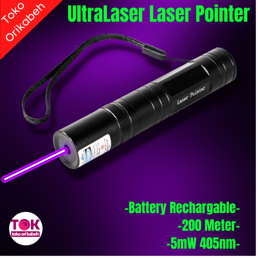 Ultralaser Laser Pointer Presentasi Hijau / Ungu / Merah Terbaik JD-850 Original