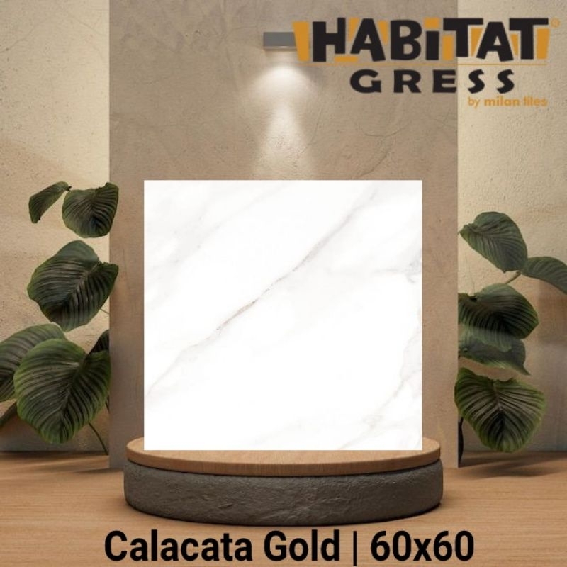 Keramik lantai Habitat 60x60 Milan Calacata Gold