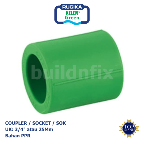 RUCIKA COUPLER / SOCKET / SOCK / SOK PPR 3/4" (25MM)