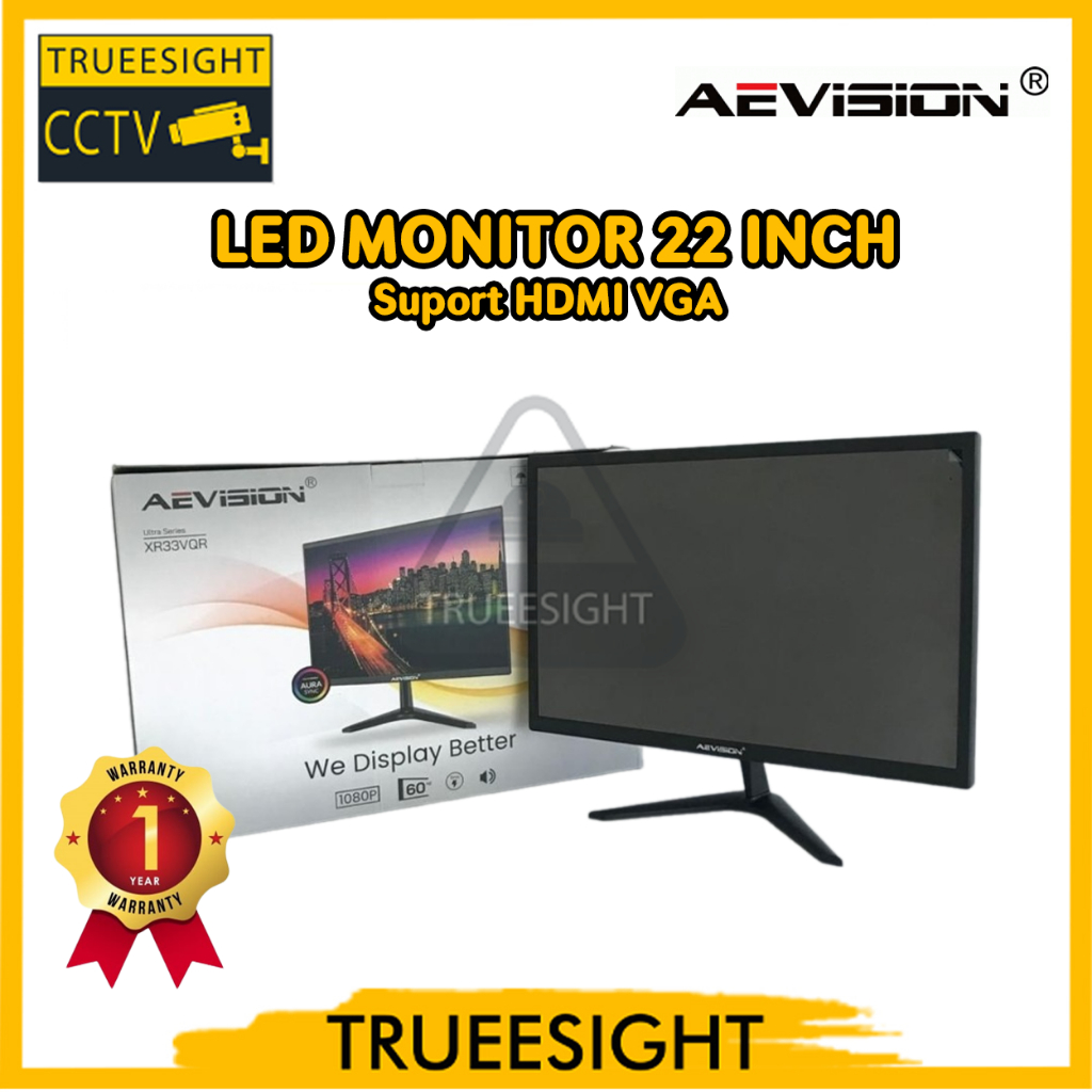LED MONITOR AEVISION 22 INCH Suport HDMI VGA Sound CCTV Monitor