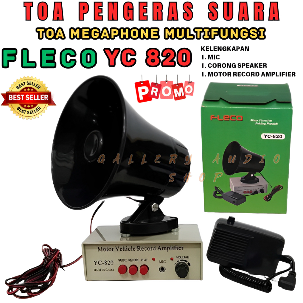 Toa FLECO YC-820 Toa Speaker Untuk Jualan Megaphone Toa Mobil Fleco YC-820 / Megaphone Mobil / Pembe