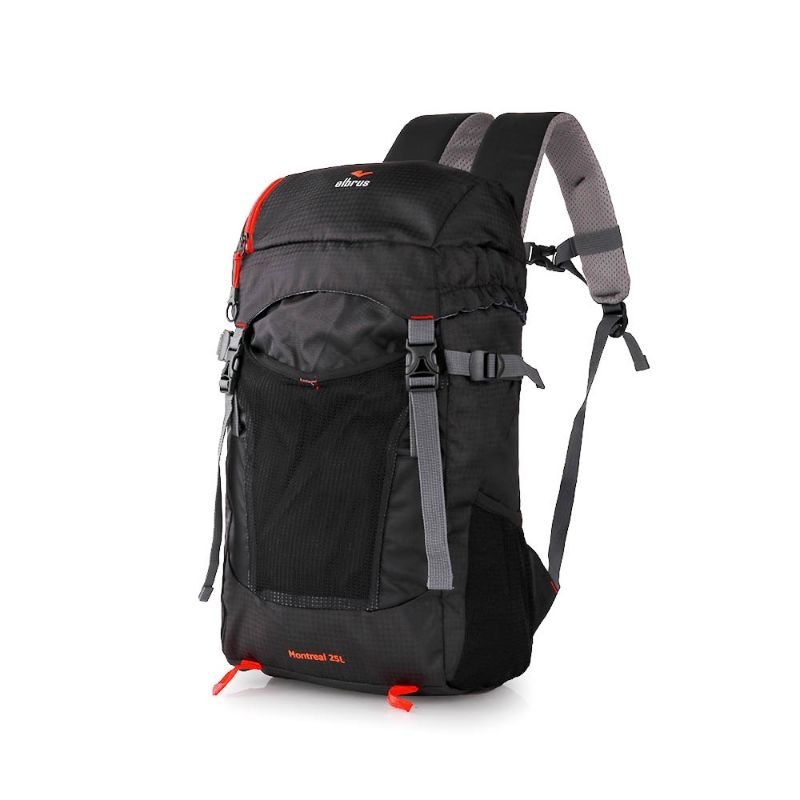 Elbrus Tas Ransel Pria untuk Sekolah Kerja Backpack Hitam Semi Formal Cowok