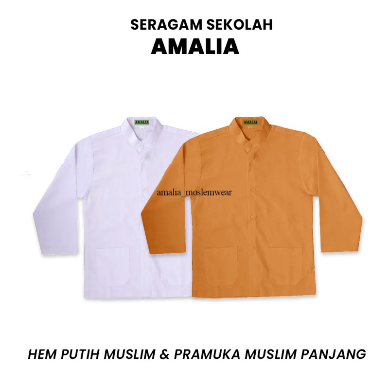 Seragam Model Muslim Lengan Panjang SMP/SMA (Seragam Sekolah Amalia)