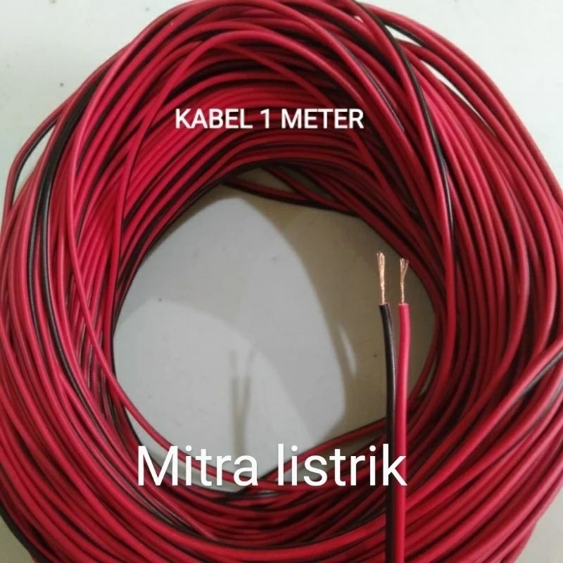Kabel motor serabut merah hitam