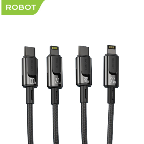 ROBOT Kabel Data RZC100/RZL100/RZCC100/RZCL100 Type C Micro USB Lighting 1M Data Cable Original - Ga