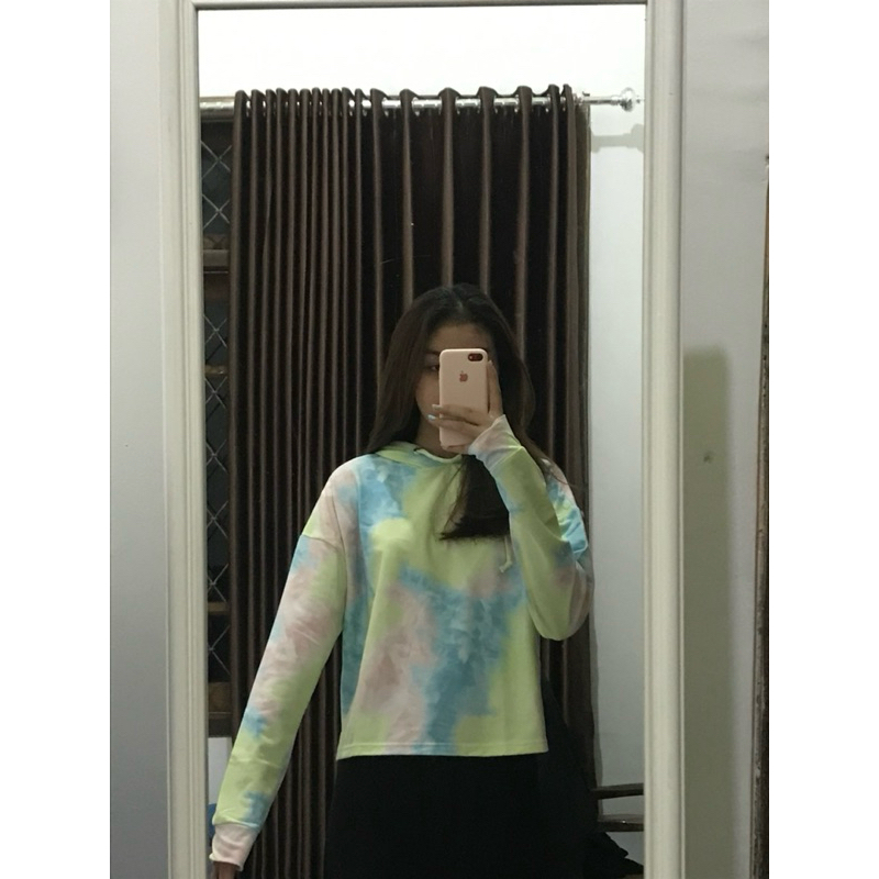 Hoodie Crop Warna Warni