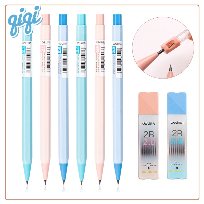 

Pensil mekanik 2.0mm/ pensil mekanik otomatis/pensil/ Mechanical Pencil Graphite Lead Automatic - Qiqi Treasure