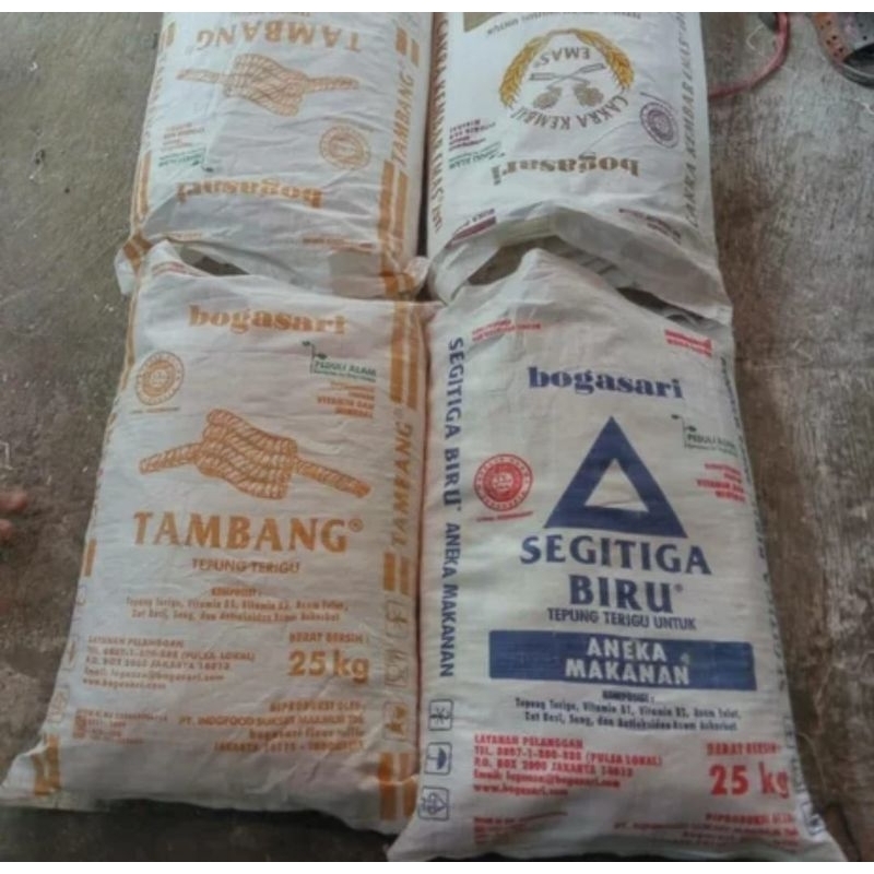 karung tepung terigu 25kg bekas