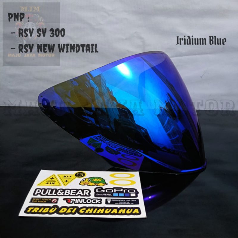 COD VISOR IRIDIUM RSV SV300+STIKER | VISOR HELM RSV NEW WINDTAIL | SPOILER HELM RSV SV300