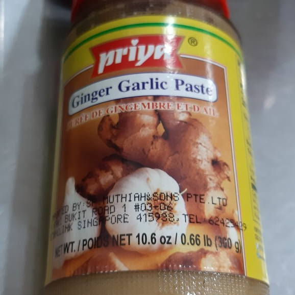 

GINGER GARLIC PASTE PRIYA 300G / Pasta Jahe & Bawang Putih / Acar India