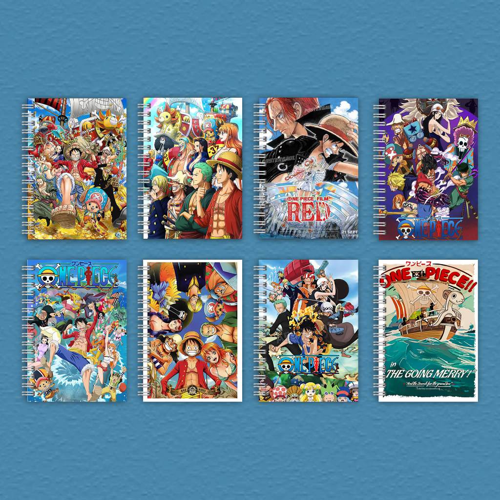 

(BELI 6 GRATIS 1)Buku Tulis Catatan buku notebook buku diary Notebook Ring Spiral A6 60 Lembar koleksi gambar Anime ONE PIECE