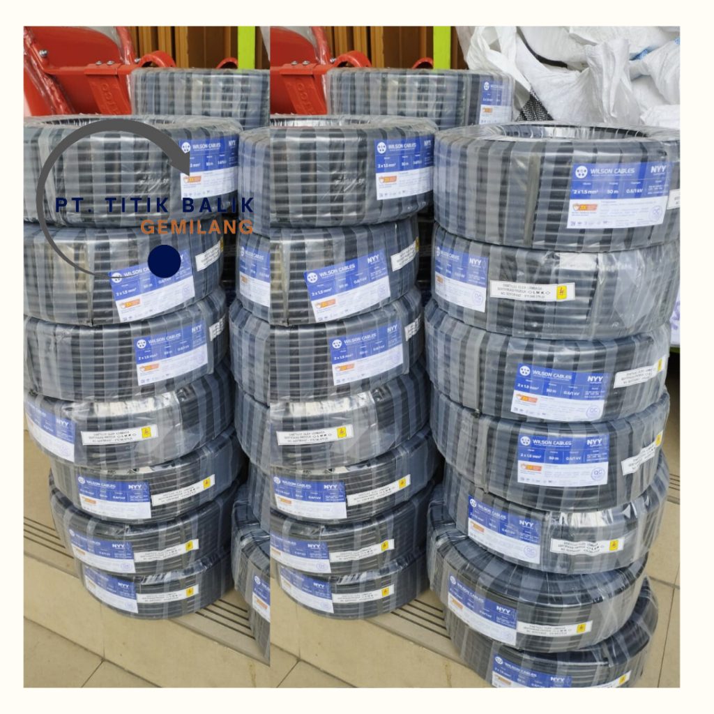 NYY 2x1.5 mm2 WILSON CABLES - Kabel Tembaga Kawat WILSON KABEL - 50M