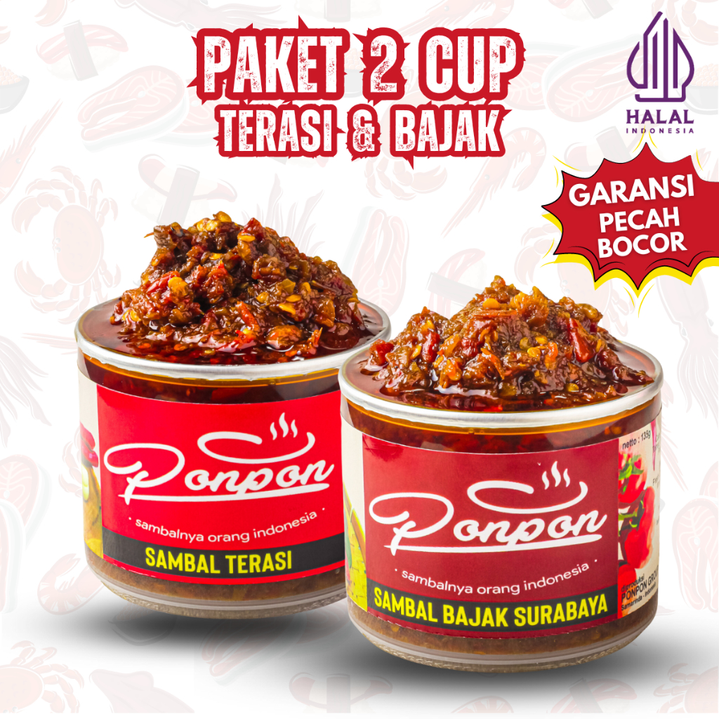 

SAMBAL BAJAK GORENG DAN SAMBEL TERASI UDANG MURAH PAKET ISI 2 Bumbu Masak Saji Praktis dan Hemat