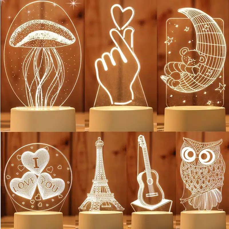Kado Lampu Barang Hias Kamar Tidur Aesthetic LED Unik Lucu Lampu buat kamar tidur