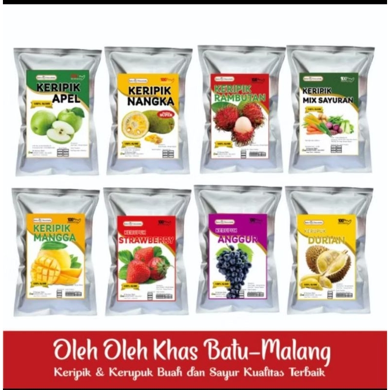 

KRIPIK BUAH DAN SAYUR SEHAT 50gr