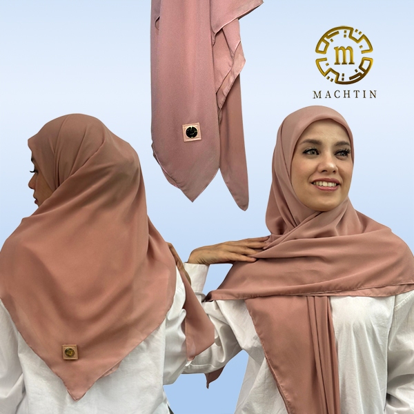 Hijab Segiempat Arabian Chiffon - Misty Rose Machtin Hijab