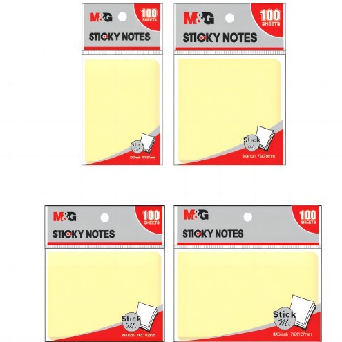 

TBMO M&G 3X2` STICKY NOTES 100S YELLOW COLOR 76X51MM - 106215/YS-66