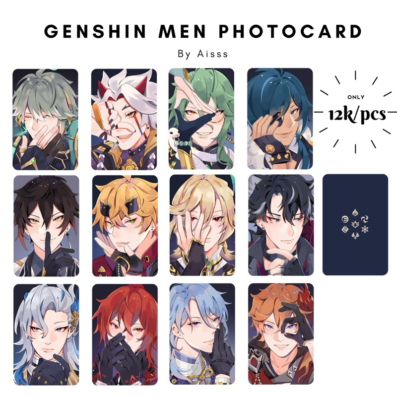 GENSHIN MEN PHOTOCARD/ PC/ MERCH/ GENSHIN IMPACT