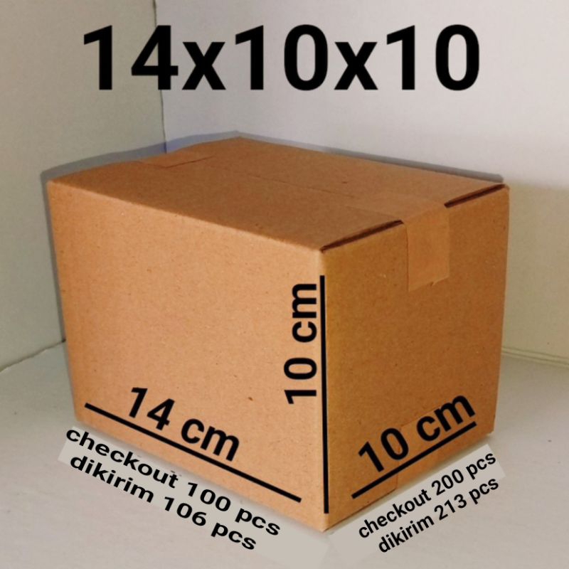 

Kardus Box Packing Karton Polos Ukuran 14x10x10