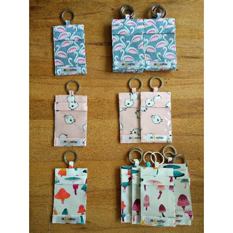 

BISA REQUEST NAMA! ID card holder dompet gantung name tag kartu kantor kain cotton motif lucu.