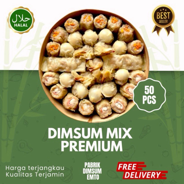 

DIMSUM MIX PREMIUM AYAM FROZEN ISI 50PCS