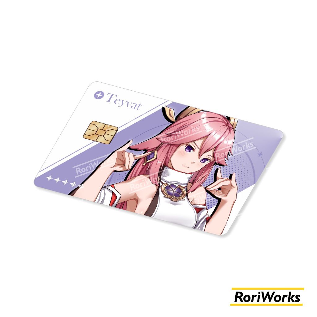 

Stiker Kartu - Yae Miko | Genshin Impact | Garskin Debit Kredit Emoney Flazz