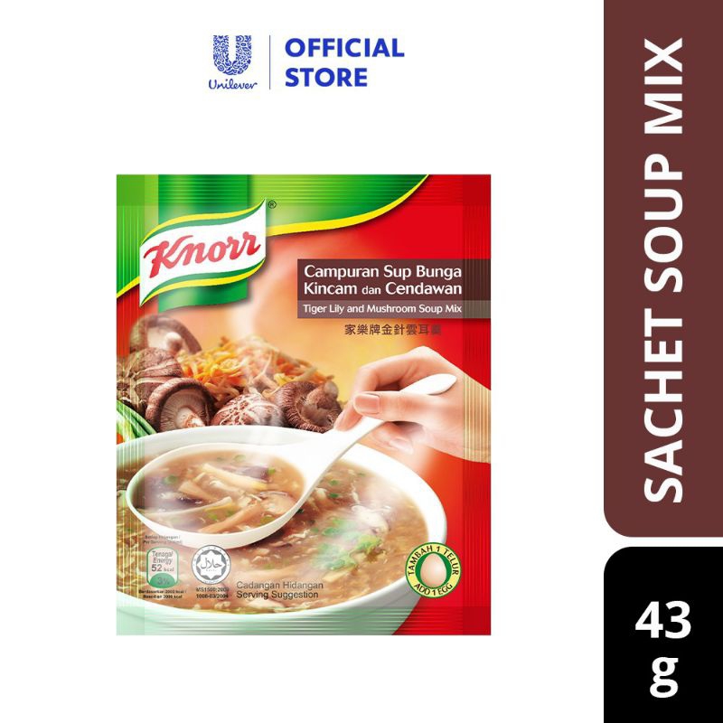 

Knorr Malaysia Tigerlily and Mushroom Oriental Instant Soup (3 sachets x 43g)