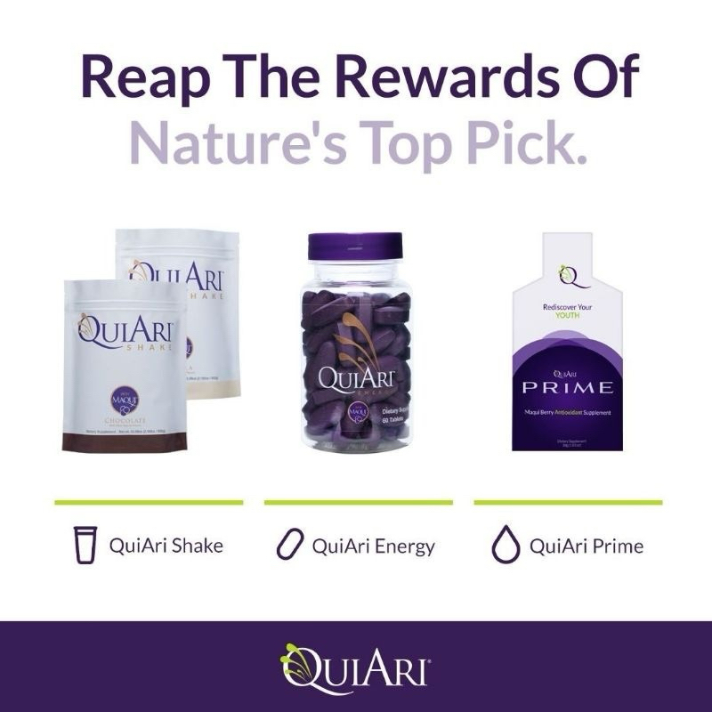 Paket Quiari Original QuiAri Prime QuiAri Energy QuiAri Shake Antioxidant Tubuh Maqui berry Maqui X 