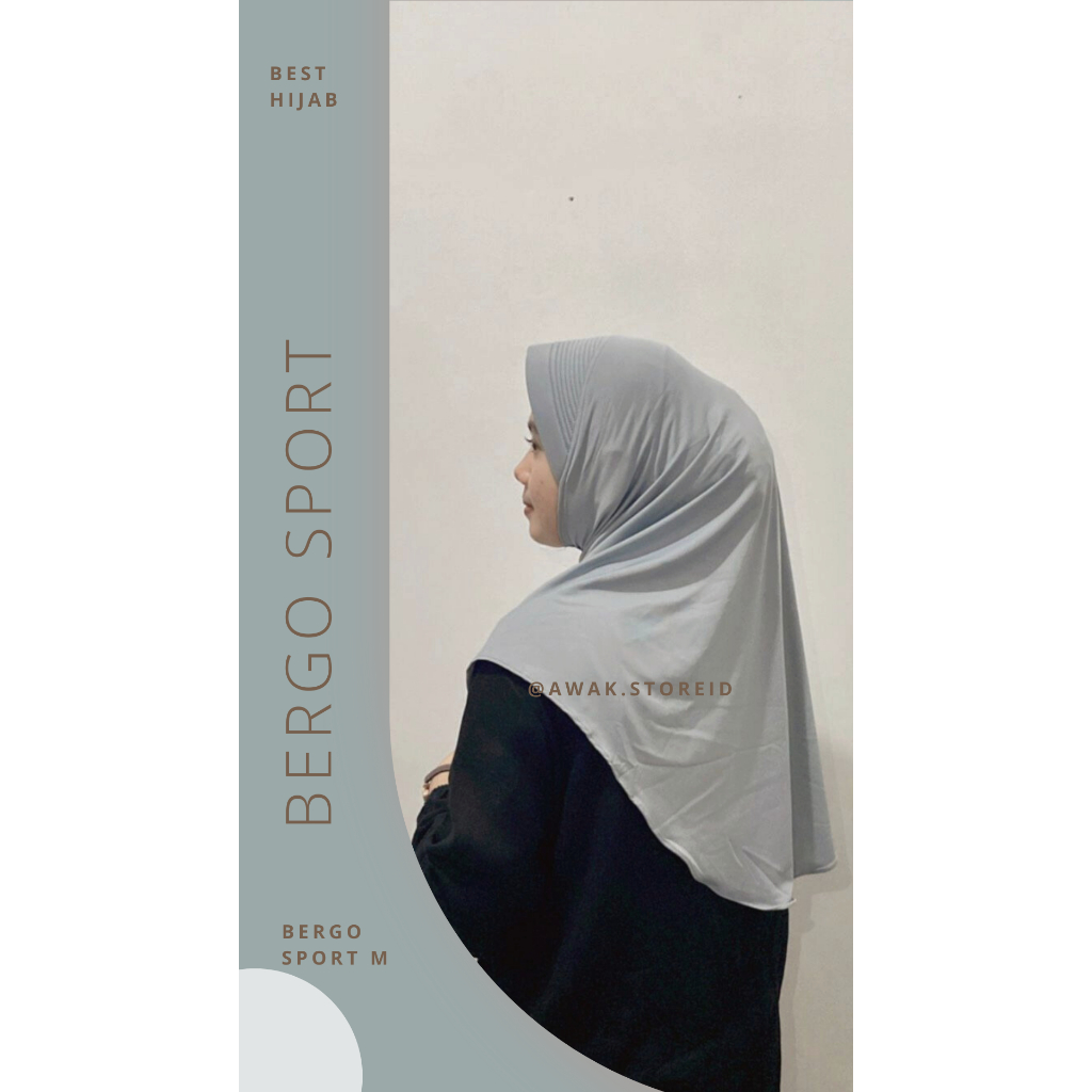 Awak Store.id - Bergo Pet Tebal Size M // Jilbab Instan Bergo Pet Tebal // Hijab Instan Bergo Pet Te