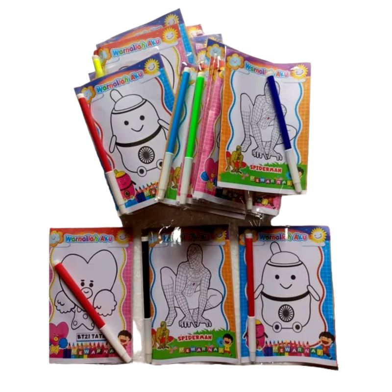 

20PCS SPIDOL MEWARNAI MURAH(10×14CM)