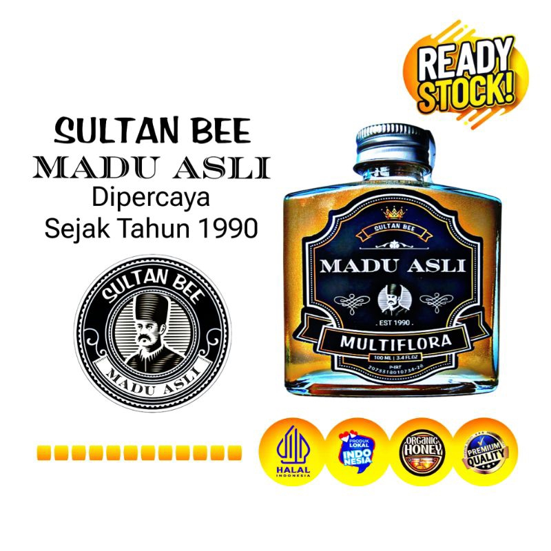 

Madu Murni Asli Multiflora 100ml/ 136gr Super Premium Honey Original Sultan Bee