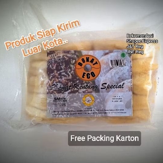 

Donat Kentang De' Roti Kemasan Ekonomis 10 pcs