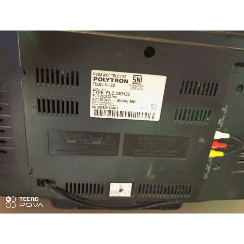 tv polytron 24 24d123 semi tabung seken analog