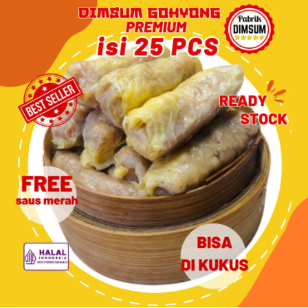 

Lumpia Ayam/Gohyong/Hekeng "KULIT TAHU (Isi 25pcs) | PABRIK DIMSUM (FROZEN FOOD HALAL)