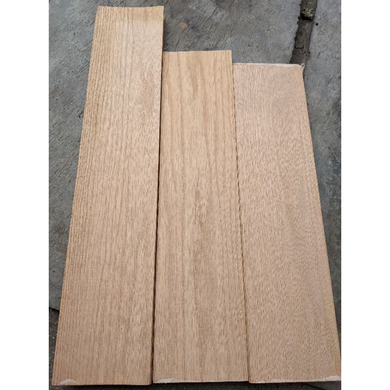 veneer kayu american red oak 2mm x 12,5 x 41 - 51cm