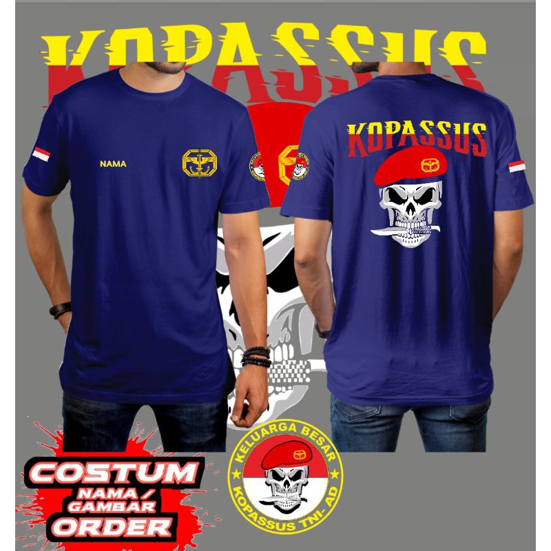 kaos kopassus lengan pendek terbaru/keluarga besar tni ad
