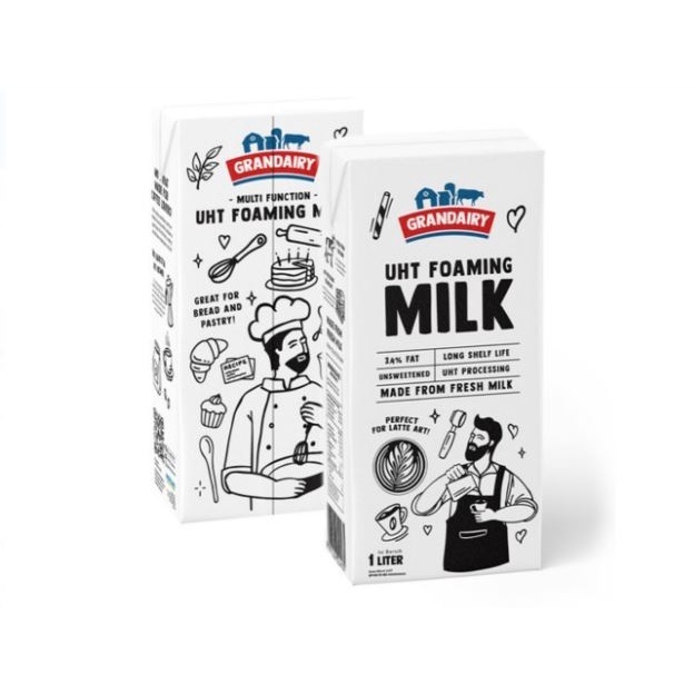 

Grandairy UHT Foaming Milk Dus 12x1Ltr - Gosend Grab Only
