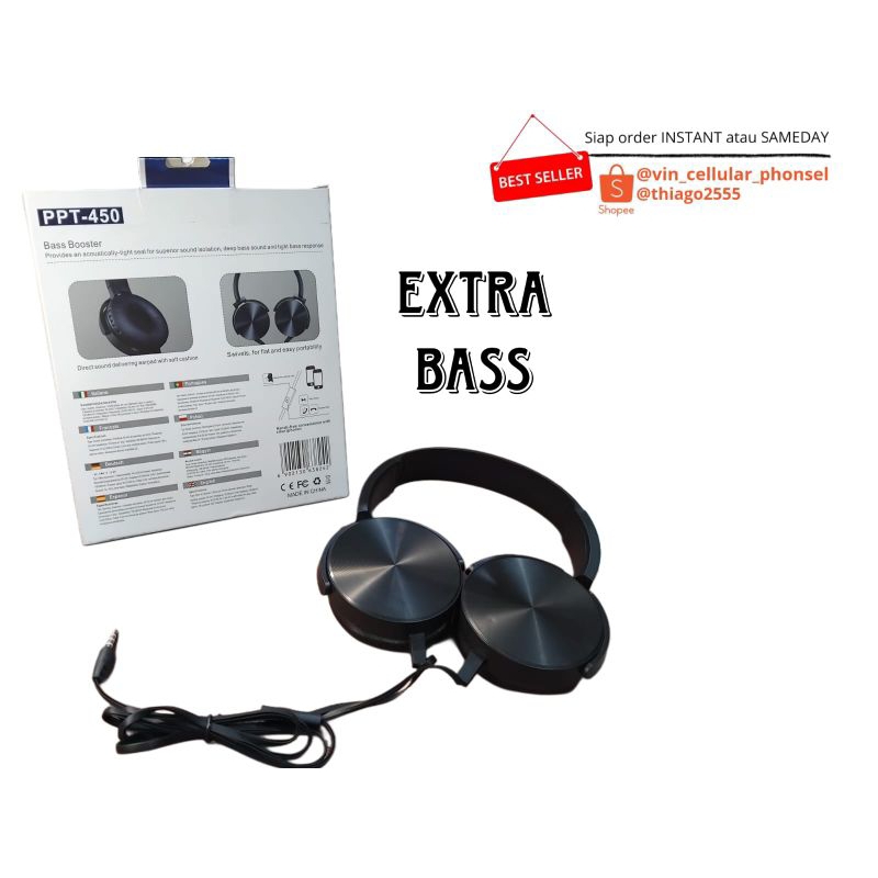 [ TERMURAH ] Headset Extra BASS Headset SuperBass Headset PC Headset Bando Kingbass mic Henset Hanse