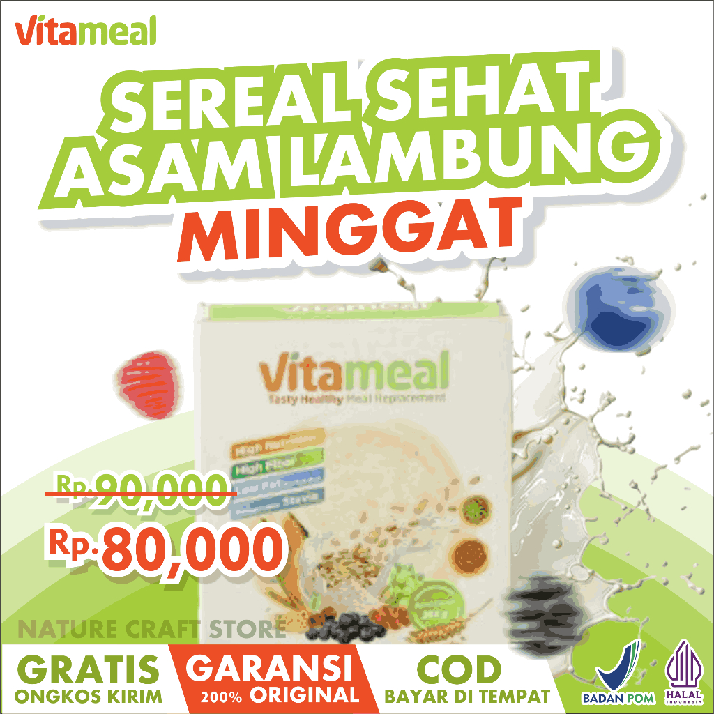 

VITAMEAL - Sereal Sehat Membantu Menyembuhkan Gangguan Pencernaan, Asam Lambung, Maag, Dan Gerd