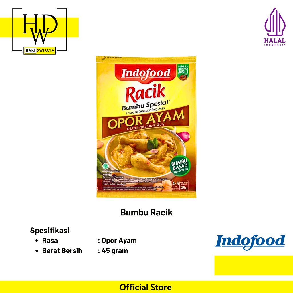 

[45gr] Indofood Racik Bumbu Spesial Opor Ayam