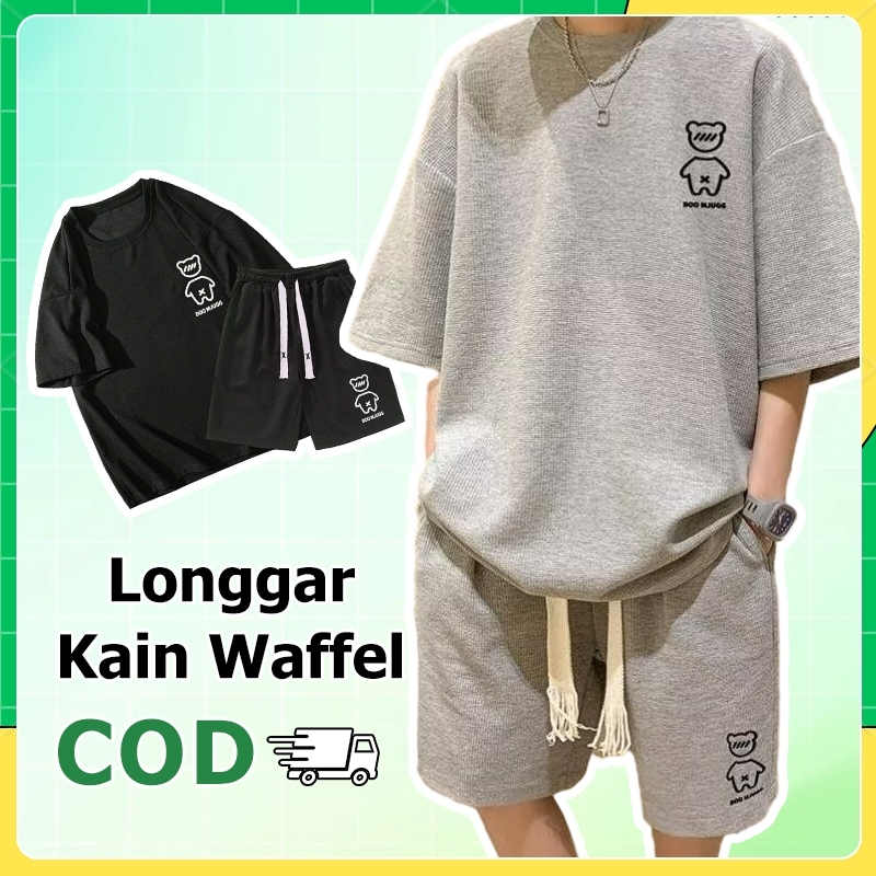 Set Pakaian Pria kaos oversize outfit pria 1 set lengkap keren baju pria distro baju cowok kekinian