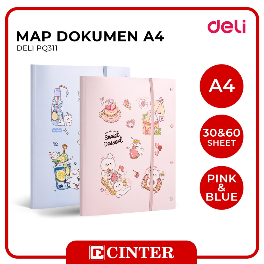 

DELI - MAP DOKUMEN / DISPLAY BOOK / DOCUMENT HOLDER KARTUN STRAP PQ311 UKURAN A4