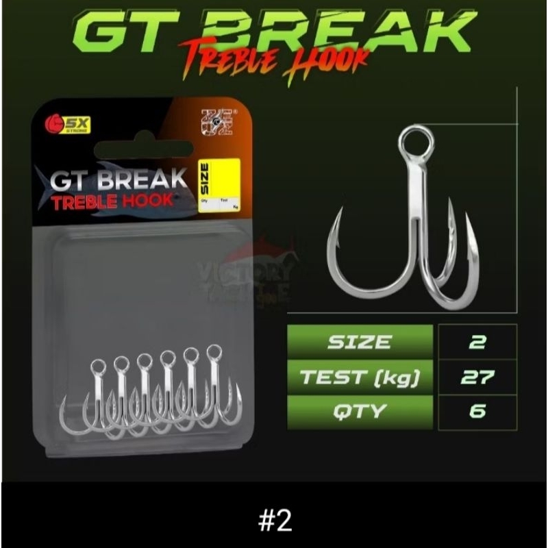Treble hook Zeus gt break 5x strong