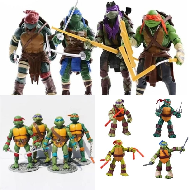 tmnt turtle kura kura ninja figure pajangan mainan topper kue