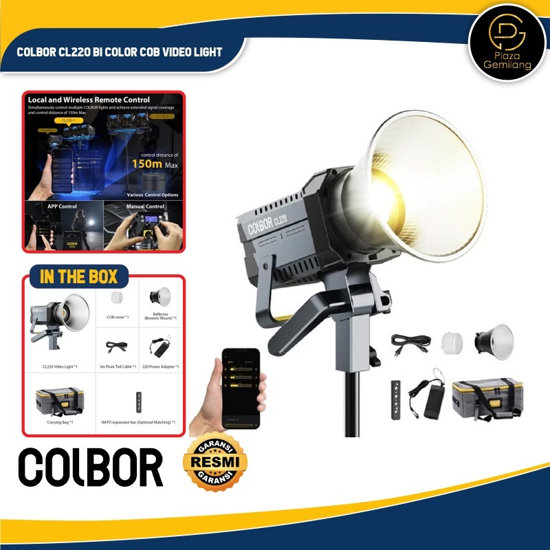 COLBOR CL220 Bi Color COB Video Light CL 220 Studio Lighting