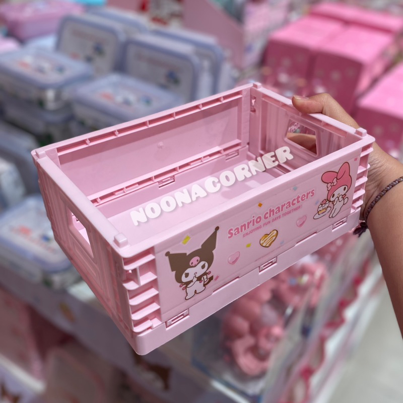 Miniso x Sanrio ‼️ Kotak Penyimpanan / Storage Box Lipat Sanrio Pink Kuromi Melody