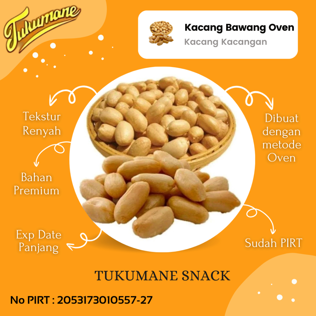 

Kacang Panggang Kacang Oven Bawang Jumbo Roasted Peanuts Asin Gurih Super Premium 30g 100g 150g