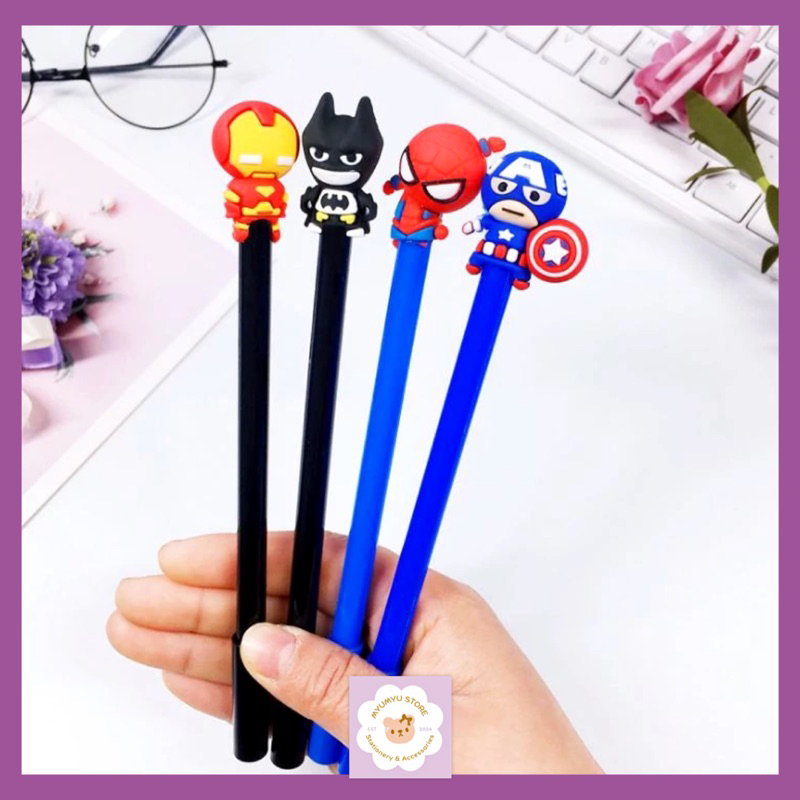 

Pulpen Superhero Pena Karakter Hero Spidermen Batman Ironman Captain American